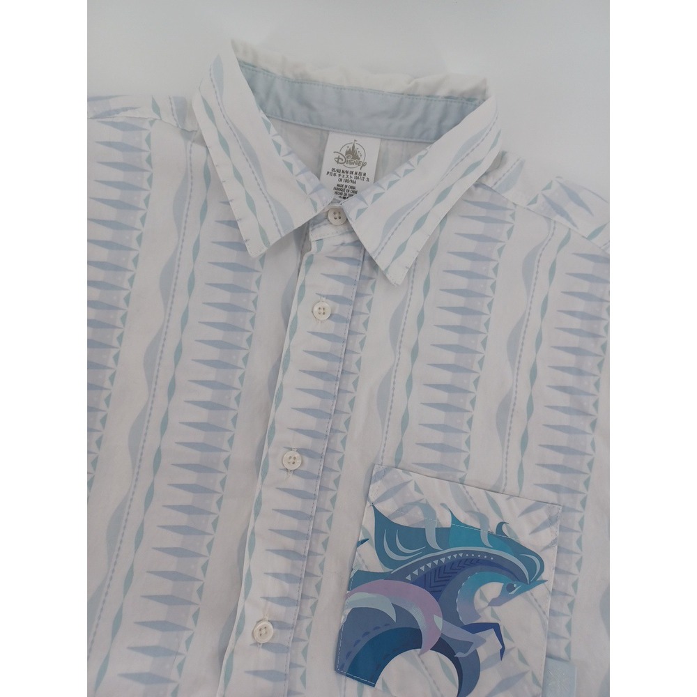 Disney Frozen Mens Meduim Short Sleeve Button-Down